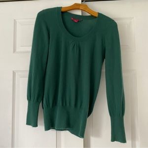 Wild About 100% Cashmere Green Full Sleeve Blouse